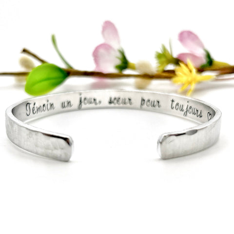 Bracelet pour une Témoin et une Soeur, Cadeau Soeur Mariage