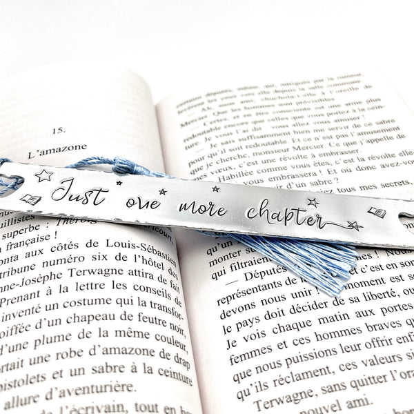 Metal Book Mark, Just One More Chapter, Reading Gift