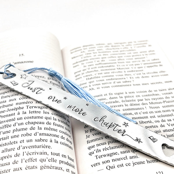 Metal Book Mark, Just One More Chapter, Reading Gift